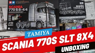 NEW Tamiya Scania 770S SLT 8x4 UNBOXING Building amp Comparison with Scania 770S 6x4 11 NEW Upgrades [upl. by Georgena]