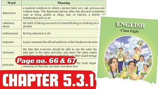 Class 8 English Chapter 531 Part 4  Page no 66 amp 67  Column with meaning  English Pondit [upl. by Sisenej207]