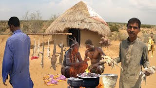 Hunt to Survive  Tribal Hunting Village Life Pakistan  Cooking Traditional Food  Wild Hadza Tribe [upl. by Hylan]