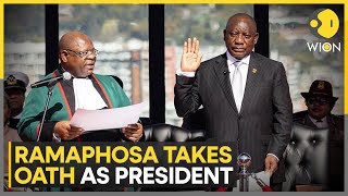 Cyril Ramaphosa sworn in as South African president for second term  Latest English News  WION [upl. by Jeffers41]