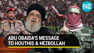 Abu Obaida Salutes Houthis For Red Sea Attacks  Watch Hamas New Message To Israel On Gaza [upl. by Van]