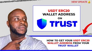 How to get your Usdt Erc20 Wallet address from your Trustwallet airdrop trustwallet crypto [upl. by Nonez]