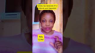 OKWU NA NDỊICHE PT 2Words and Opposite wordsandoppositeinigbo AsụsụIgbo igbolanguage igbotutor [upl. by Clair]