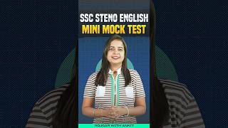 SSC STENOGRAPHER MINI MOCK TEST  SSC STENOGRAPHER 2024 English Mock Test  by Kiran Mam [upl. by Eilis]