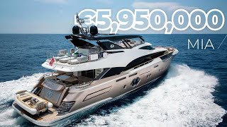 Touring an Exclusive Yacht FOR SALE MONTE CARLO YACHTS 96 quotMIAquot [upl. by Etaner]