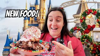 NEW CHRISTMAS FOOD IN MAGIC KINGDOM Walt Disney World [upl. by Bekaj]