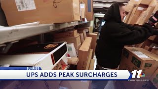 UPS ADDS PEAK SURCHARGES [upl. by Gnuhn512]