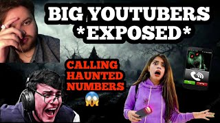 Big youtubers EXPOSED 😱  calling HAUNTED numbers  NEVER TRY  vlog12 [upl. by Lehcyar]