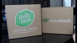 HelloFresh vs MissFresh Unboxings March 6th 2018 Weekly Menu [upl. by Basile]