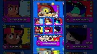 Edgars new voice lines are wild💀 brawlstars [upl. by Larret140]