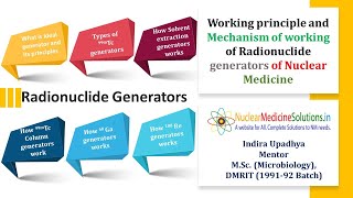 Principle and Working Mechanism of Radionuclide generators used in Nuclear Medicine [upl. by Otero]