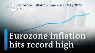 Eurozone inflation reaches record 81 in May  DW News [upl. by Chelsae]