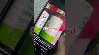 I GOT SCAMMED 😢shorts youtubeshorts onlineshopping simplefacewash [upl. by Zirkle]