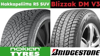 Nokian Hakkapeliitta R5 SUV vs Bridgestone Blizzak DM V3 [upl. by Earlie243]