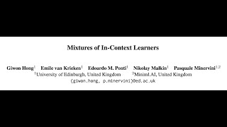 QA Mixtures of InContext Learners [upl. by Karin]