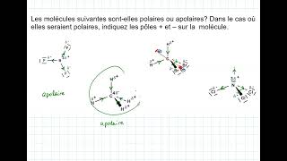 1E4Aa Polarité des molécules Exemple dexercice avec sa résolution [upl. by Aduhey]