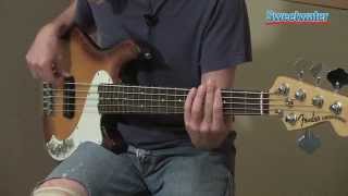 Fender Dimension Bass V Electric Bass Demo  Sweetwater Sound [upl. by Ahsekram528]