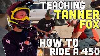 TANNER FOX WANTED TO RIDE A 450  Christian Craig Teaching Riding Basics on YZ450f [upl. by Tommie13]