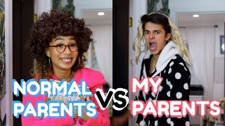 NORMAL PARENTS VS MY PARENTS w MyLifeAsEva  Brent Rivera [upl. by Aihsena172]