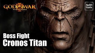 Cronos and Hephaestus  God of War 3 Remastered Titan Difficulty  No Damage [upl. by Eniagrom]