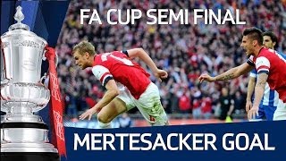 MERTESACKER GOAL Per Mertesacker equalises for Arsenal [upl. by Elatsyrk598]