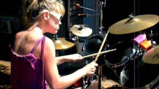 blonde beautiful drummer girl [upl. by Iborian]