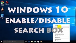 Windows 10  EnableDisable Search Box [upl. by Moses]