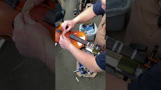 Restringing a viola in the total vise short workstation [upl. by Billie82]