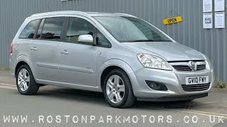 2010 10 Vauxhall Zafira 16i 115 Energy 5dr  7 seats for sale rostonparkmotors Nuneaton [upl. by Aifas]