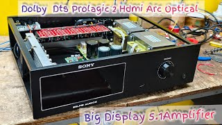 51 Amplifier Big Display  Dolby  Dts  Prolagic 2  Hdmi  Arc Optical selfie audio [upl. by Ayocat166]