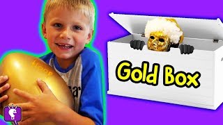 GIANT GOLD EGG SURPRISE with Mystery Clue by HobbyKidsTV [upl. by Annaej607]