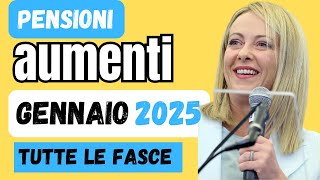 quotAumenti delle Pensioni da Gennaio 2025 Tutte le Novità e le Percentuali di Rivalutazionequot [upl. by Aicirtal]