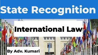 Recognition of State in HindiInternational lawLaw optional [upl. by Yattirb755]