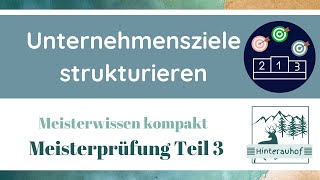 Meisterprüfung Teil 3  Unternehmensziele strukturieren  Meisterwissen kompakt 17 [upl. by Oinotnaocram]