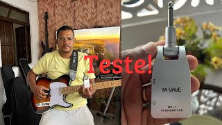 Teste transmissor sem fio MVAVE WP1 para guitarra violão e contrabaixo [upl. by Llehcam884]