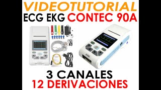 VIDEOTUTORIAL ELECTROCARDIOGRAFO ECG EKG CONTEC 90A [upl. by Airetnahs]