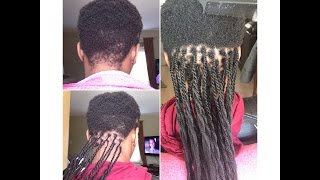 GRIPPING AND BRAIDING VERY SHORT HAIR  SENEGALESE TWISTS [upl. by Jamin928]