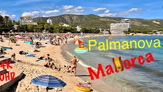 Beach Walk🏖️Palmanova Mallorca 📷4K UHD [upl. by Naquin]