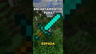 Encantamientos para ESPADA  Minecraft shorts [upl. by Manwell]