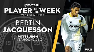 Bullseye 🎯  Pittburgh Riverhounds SCs Bertin Jacquesson is USL Championship Player of the Week [upl. by Tartan]