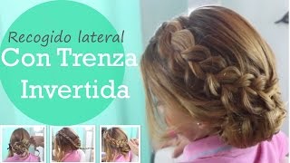 tutorial recogido con trenza  peinado fácil con trenza [upl. by Haletta]