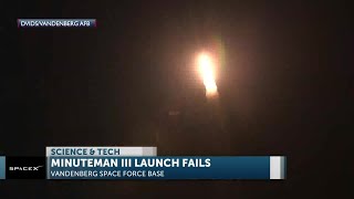 Minuteman test launch in Vandenberg SFB fails [upl. by Mehta15]