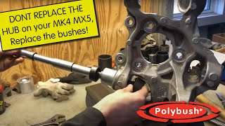 Polybush A MX5 Mk4 ND amp 124 Rear Hub Carrier Bush  Rear Trailing Arm  27AL  Installation Guide [upl. by Evilo]