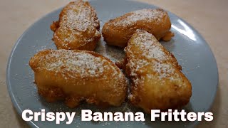 Easy Crispy Banana Fritters Banana Fritters Recipe [upl. by Annailuj]