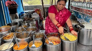 Famous Aunty selling Non Veg Meals unlimited Rs 120  Hyderabad Street Food  Indian Street Food [upl. by Kawasaki523]