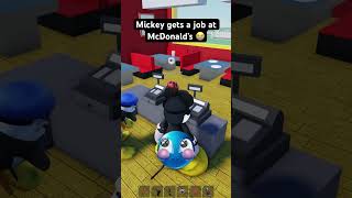 Mickey and Donald work at McDonald’s 😭🍔 roblox [upl. by Helfant106]