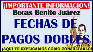 🤑🥳FECHAS OFICIALES DE PAGOS BECAS BENITO JUÁREZEZ 2023🥳🤑 [upl. by Dimah]