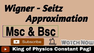 Wigner Seitz Approximation [upl. by Groos]