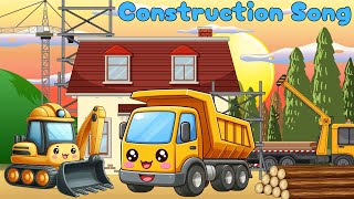 🛠️👷‍♂️Construction Machines  Construction Kids Song  Diggers Trucks Cranes Bulldozer and more [upl. by Sedecrem]