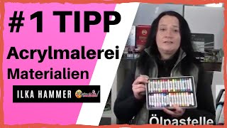 Acrylbilder malen  Ölpastell Stifte  1 Tipp  8 besten Materialien zum Acrylbilder malen lernen [upl. by Yespmed]